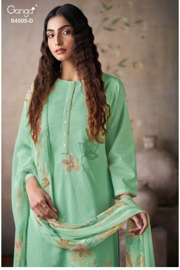 Ganga Fashion Biyana S4505 Cotton Ladies Suit S4505-D