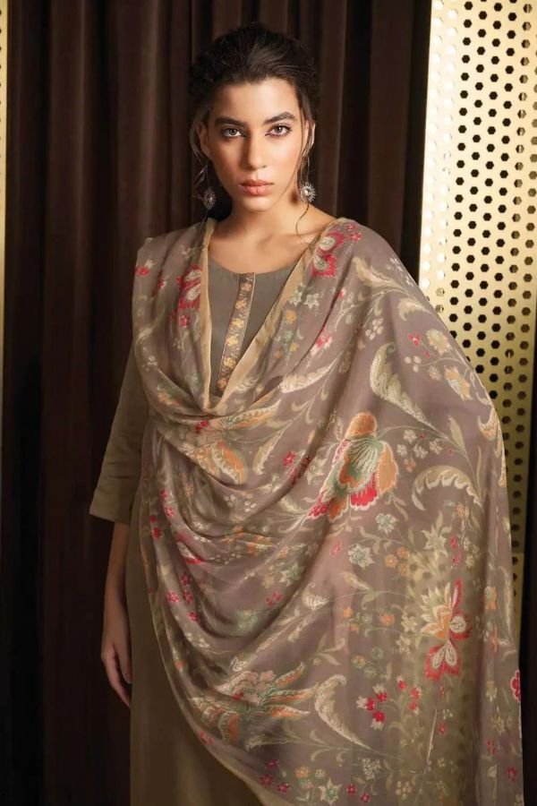 Ganga Fashion Brynne S1910 Cotton Silk Ladies Suit S1910-A