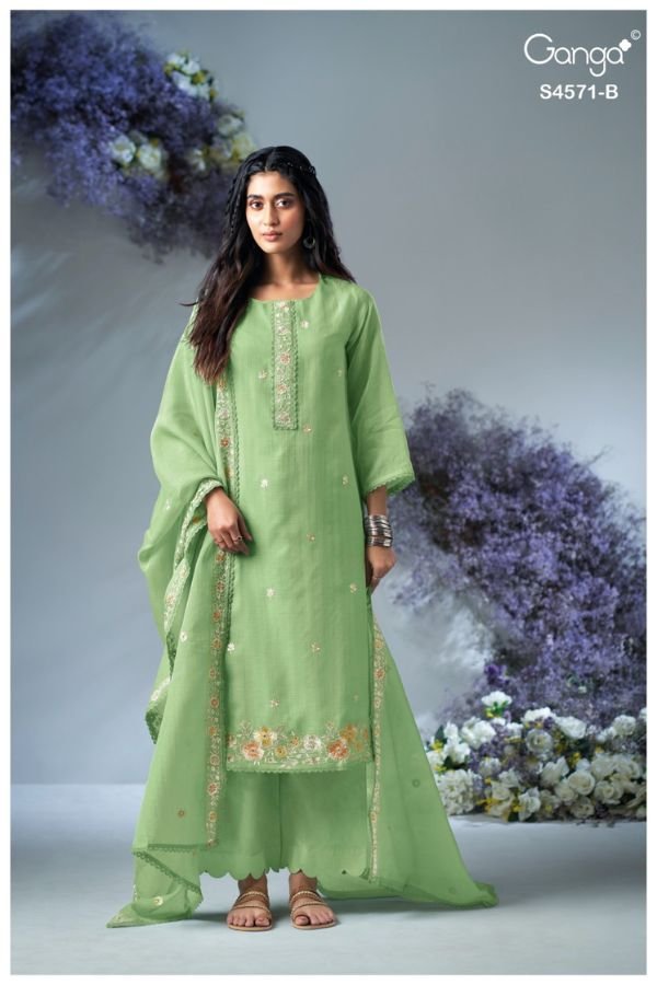 Ganga Fashion Cassia S4571 Pure Kota Ladies Suit S4571-B