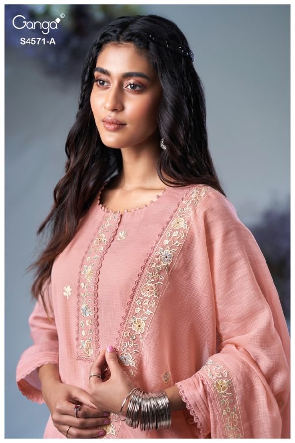 Ganga Fashion Cassia S4571 Pure Kota Ladies Suit S4571-A