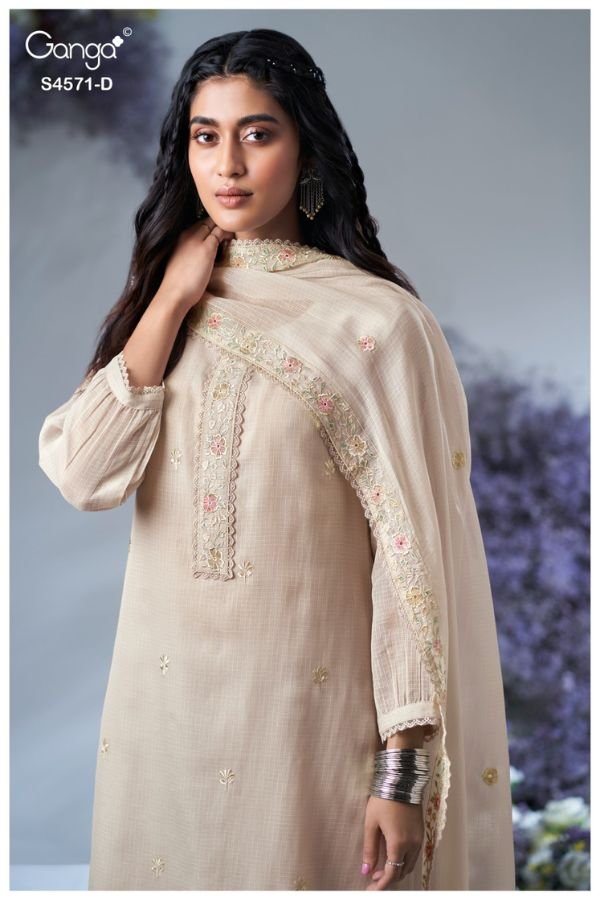 Ganga Fashion Cassia S4571 Pure Kota Ladies Suit S4571-D