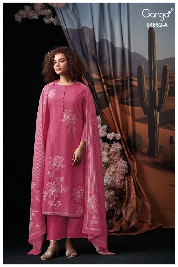 Ganga Fashion Celosia S4652 Cotton Ladies Suit S4652-A