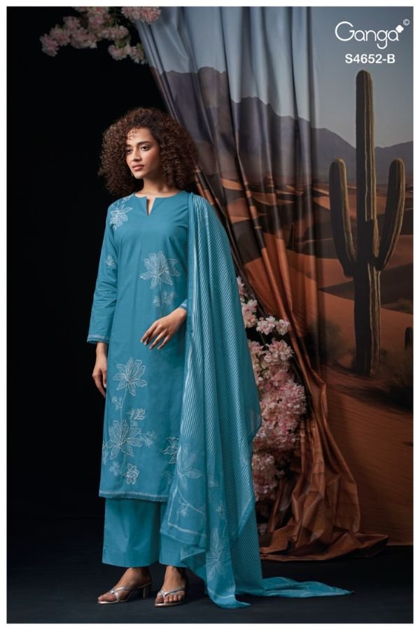 Ganga Fashion Celosia S4652 Cotton Ladies Suit S4652-B