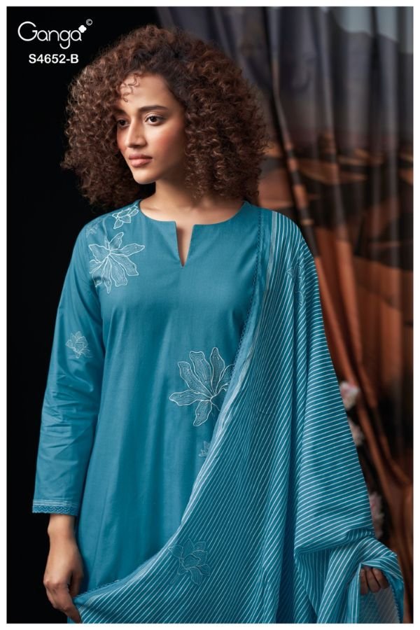 Ganga Fashion Celosia S4652 Cotton Ladies Suit S4652-B
