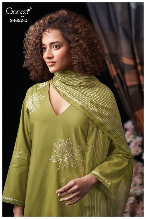 Ganga Fashion Celosia S4652 Cotton Ladies Suit S4652-D
