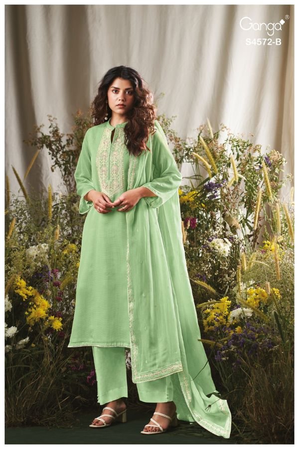 Ganga Fashion Cenya S4572 Pure Kota Ladies Suit S4572-B