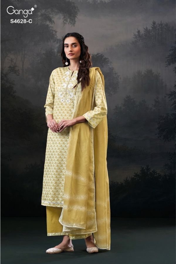 Ganga Fashion Citrina S4628 Cotton Ladies Suit S4628-C