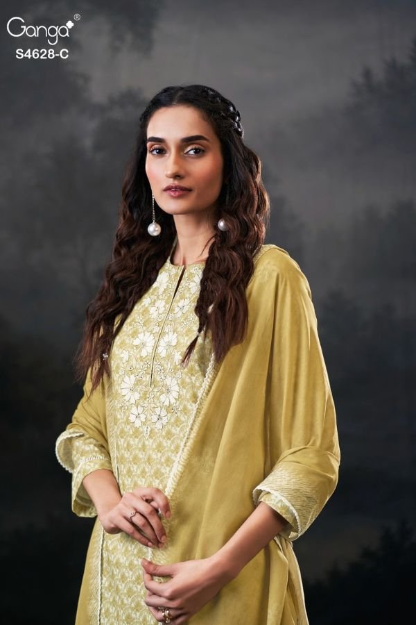 Ganga Fashion Citrina S4628 Cotton Ladies Suit S4628-C