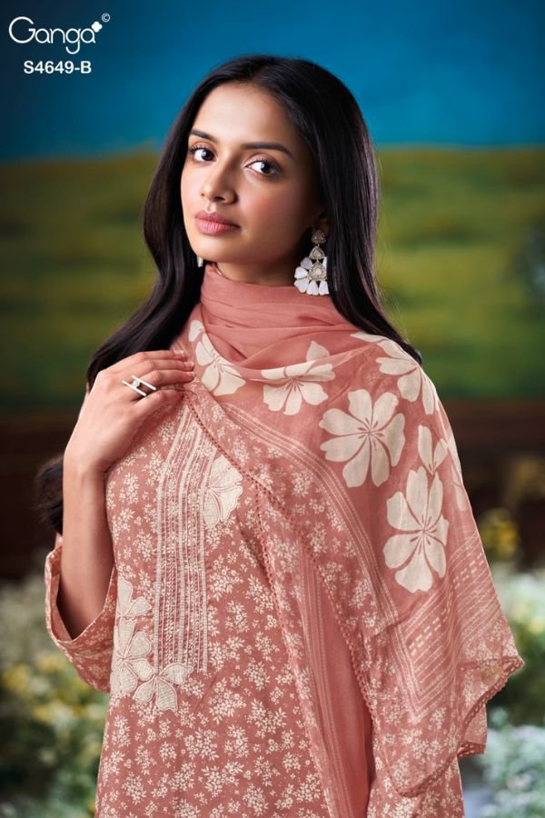 Ganga Fashion Deliaa S4649 Cotton Ladies Suit S4649-B