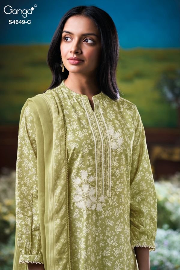 Ganga Fashion Deliaa S4649 Cotton Ladies Suit S4649-C