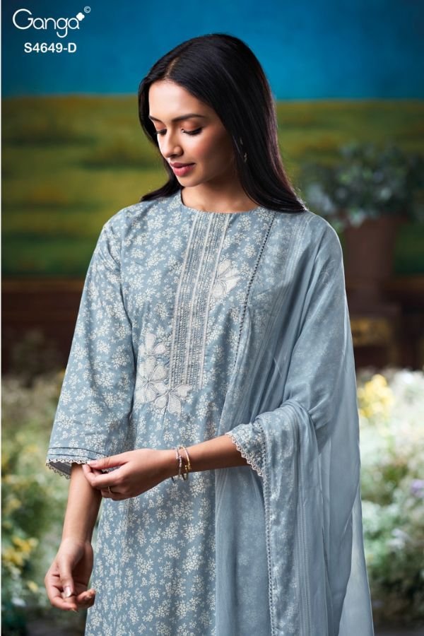 Ganga Fashion Deliaa S4649 Cotton Ladies Suit S4649-D