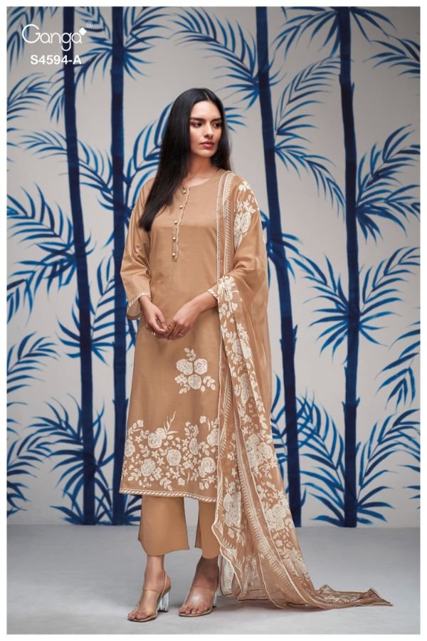 Ganga Fashion Dhyara S4594 Cotton Ladies Suit S4594-A