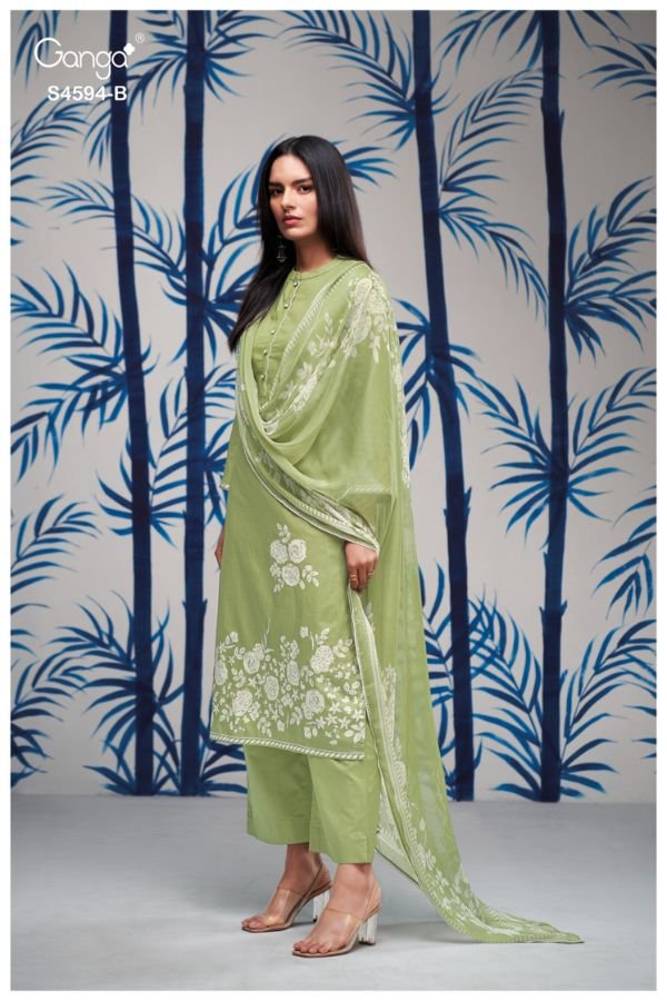 Ganga Fashion Dhyara S4594 Cotton Ladies Suit S4594-B