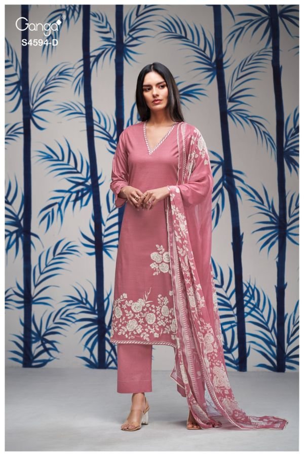 Ganga Fashion Dhyara S4594 Cotton Ladies Suit S4594-D