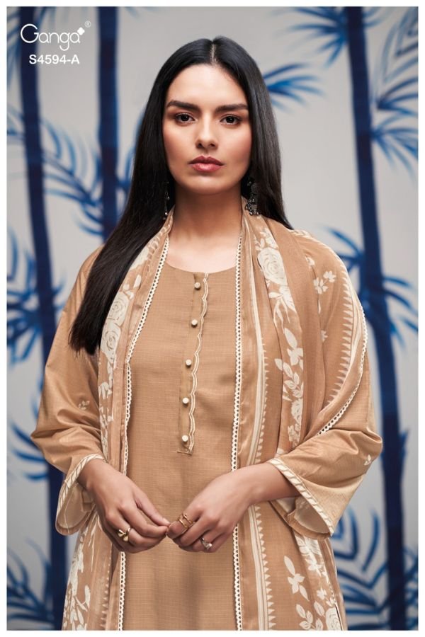 Ganga Fashion Dhyara S4594 Cotton Ladies Suit S4594-A