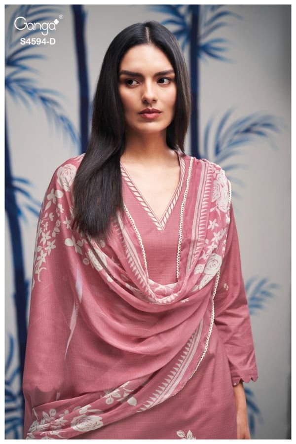 Ganga Fashion Dhyara S4594 Cotton Ladies Suit S4594-D