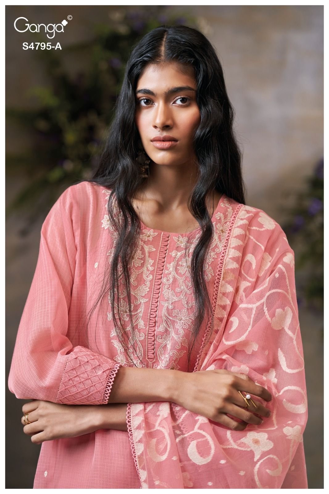 Ganga Fashion Dusnea S4795 Pure Kota Ladies Suit S4795-A