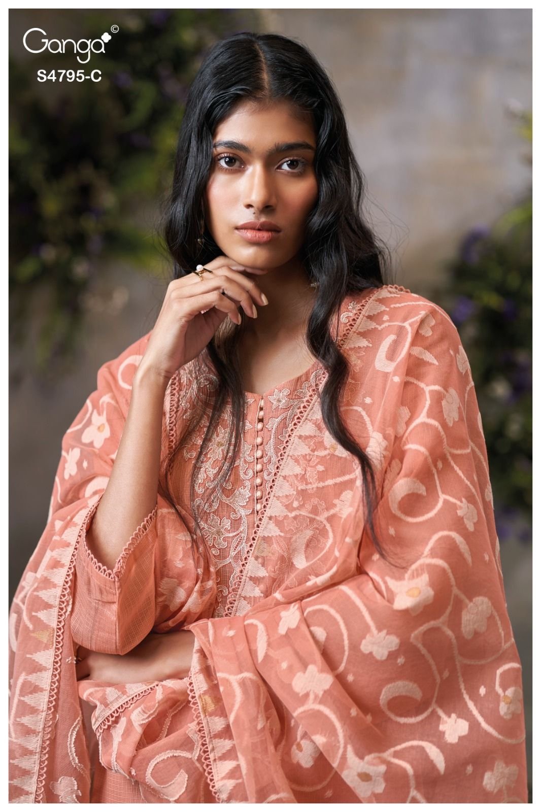 Ganga Fashion Dusnea S4795 Pure Kota Ladies Suit S4795-C