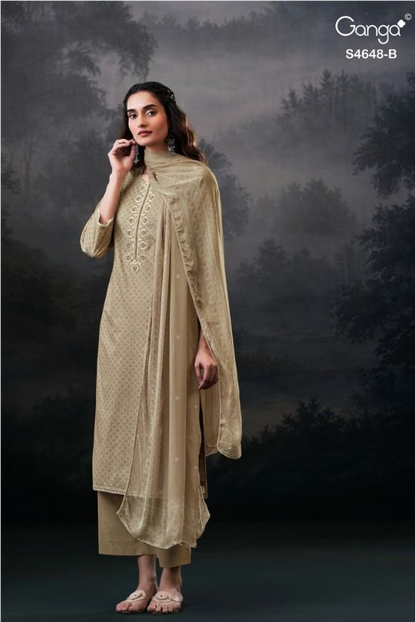 Ganga Fashion Dvira S4648 Cotton Ladies Suit S4648-B