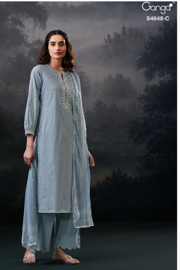 Ganga Fashion Dvira S4648 Cotton Ladies Suit S4648-C