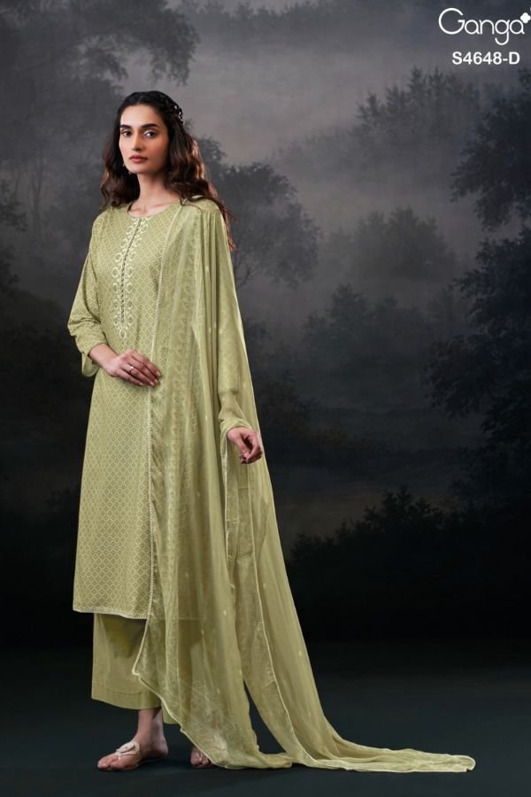 Ganga Fashion Dvira S4648 Cotton Ladies Suit S4648-D