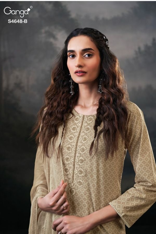 Ganga Fashion Dvira S4648 Cotton Ladies Suit S4648-B