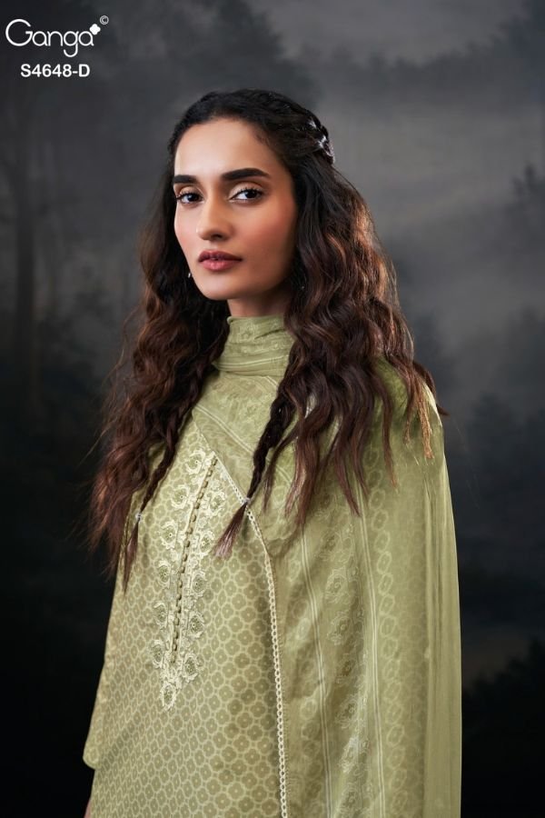 Ganga Fashion Dvira S4648 Cotton Ladies Suit S4648-D