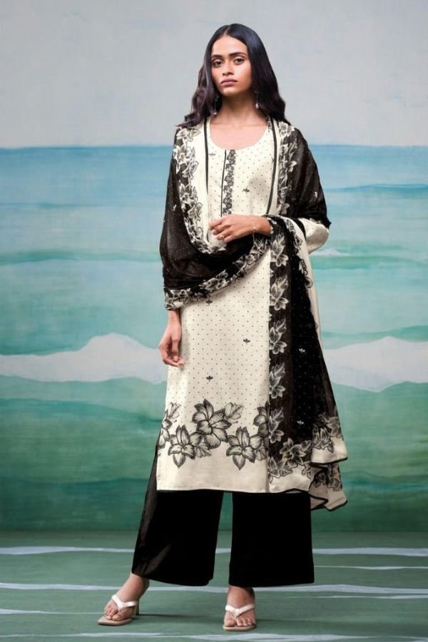 Ganga Fashion Elysha S4511 Cotton Linen Ladies Suit S4511-B