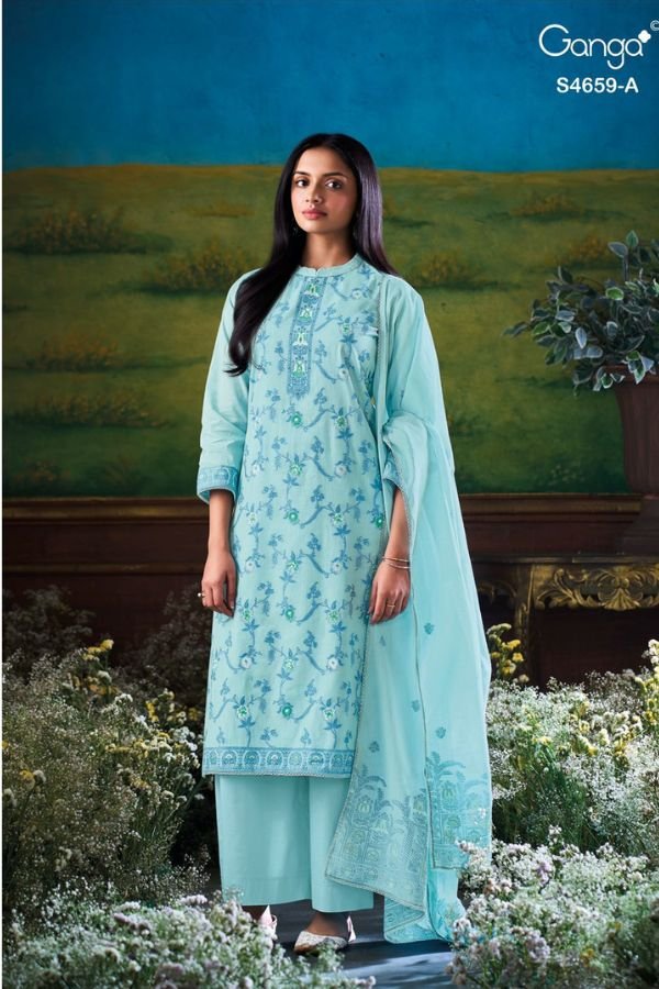 Ganga Fashion Emelina S4659 Cotton Ladies Suit S4659-A
