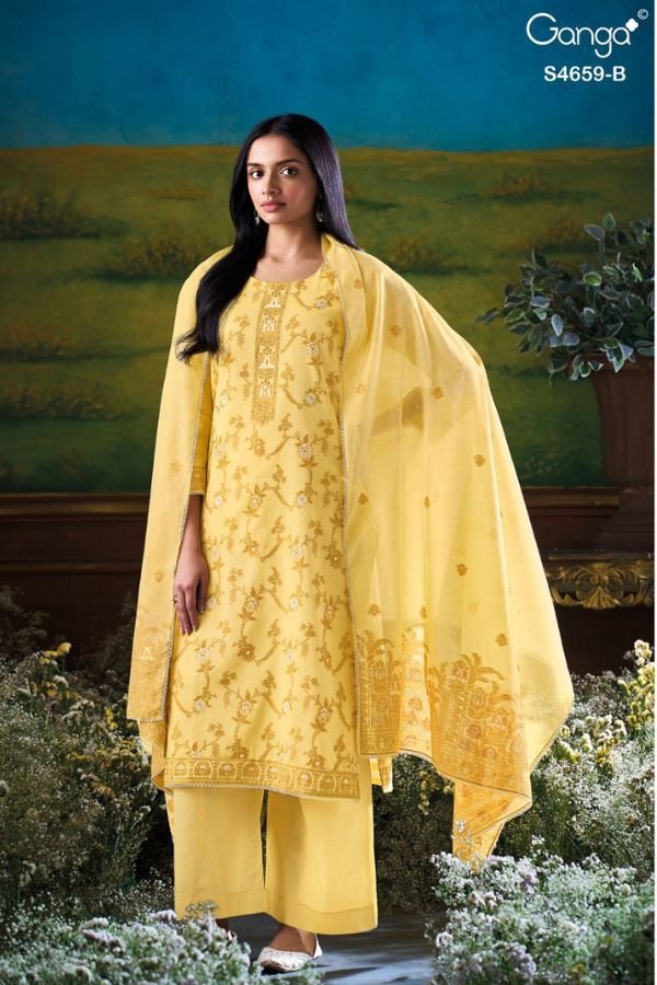 Ganga Fashion Emelina S4659 Cotton Ladies Suit S4659-B