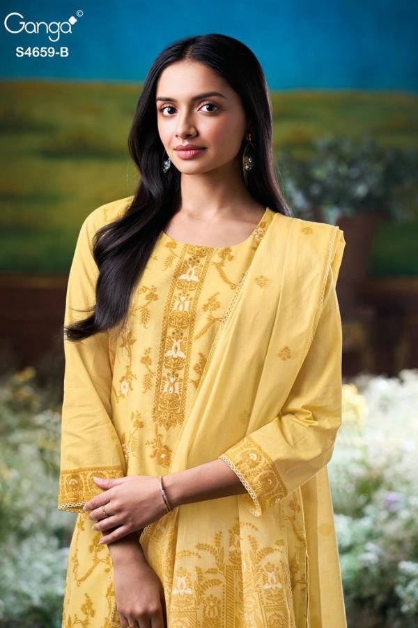 Ganga Fashion Emelina S4659 Cotton Ladies Suit S4659-B