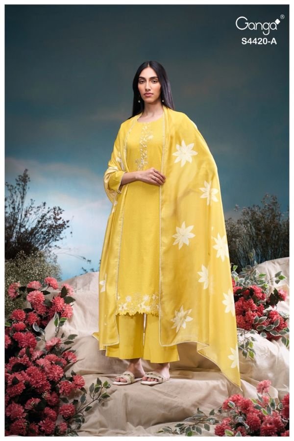 Ganga Fashion Erilin S4420 Cotton Ladies Suit S4420-A