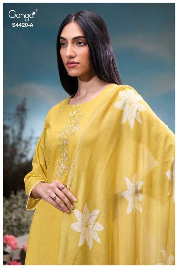 Ganga Fashion Erilin S4420 Cotton Ladies Suit S4420-A