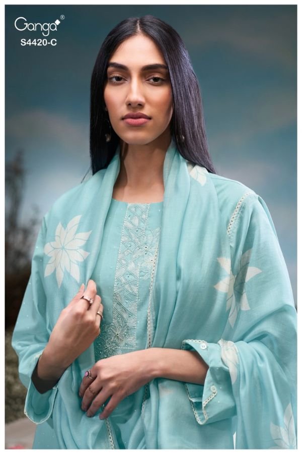 Ganga Fashion Erilin S4420 Cotton Ladies Suit S4420-C
