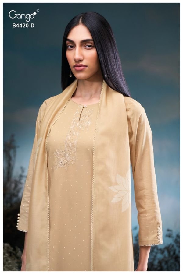 Ganga Fashion Erilin S4420 Cotton Ladies Suit S4420-D