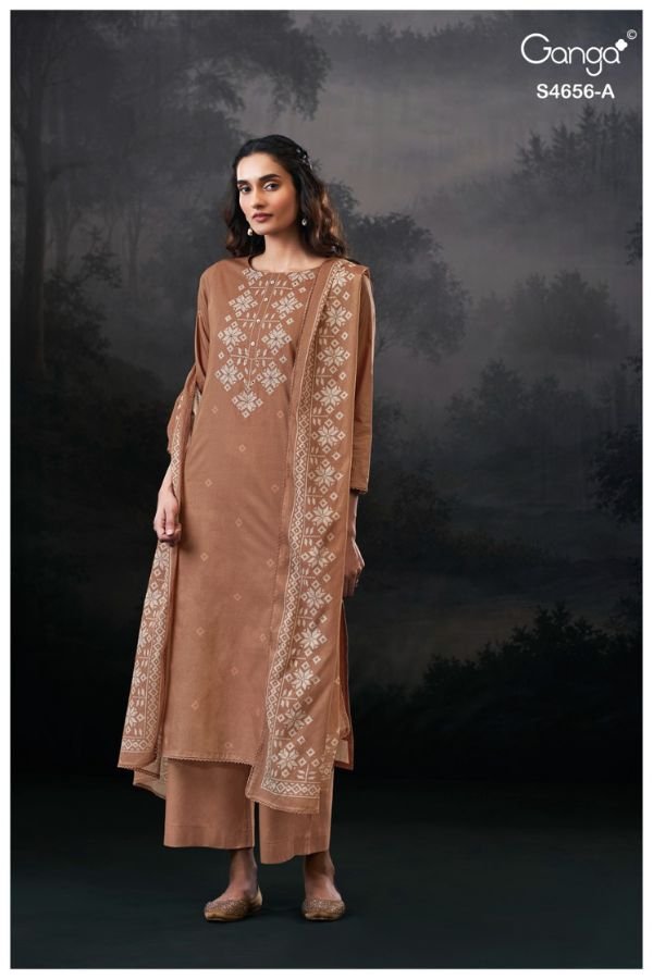 Ganga Fashion Evaira S4656 Cotton Ladies Suit S4656-A