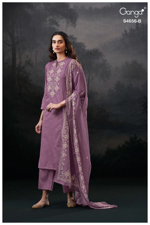 Ganga Fashion Evaira S4656 Cotton Ladies Suit S4656-B