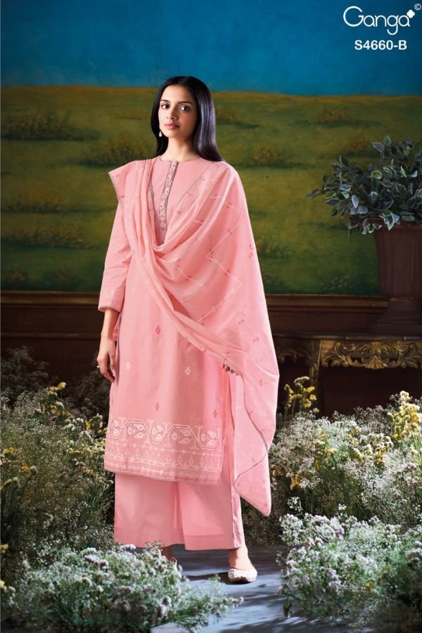 Ganga Fashion Farini S4660 Cotton Ladies Suit S4660-B