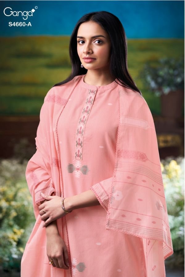 Ganga Fashion Farini S4660 Cotton Ladies Suit S4660-A