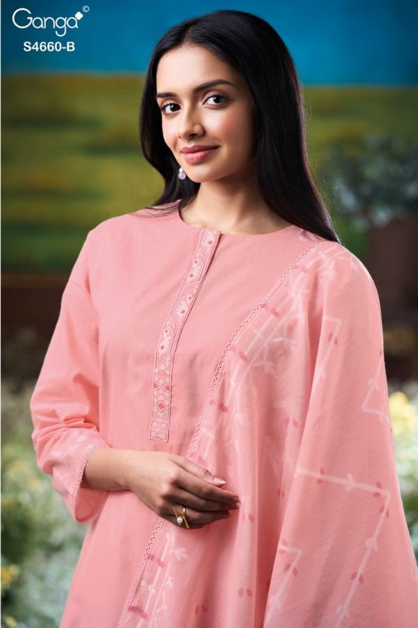 Ganga Fashion Farini S4660 Cotton Ladies Suit S4660-B
