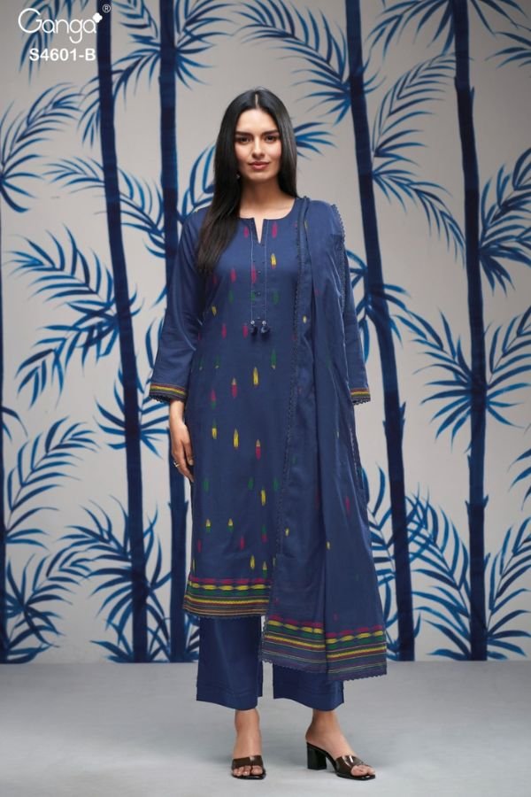 Ganga Fashion Fariqa S4601 Cotton Ladies Suit S4601-B