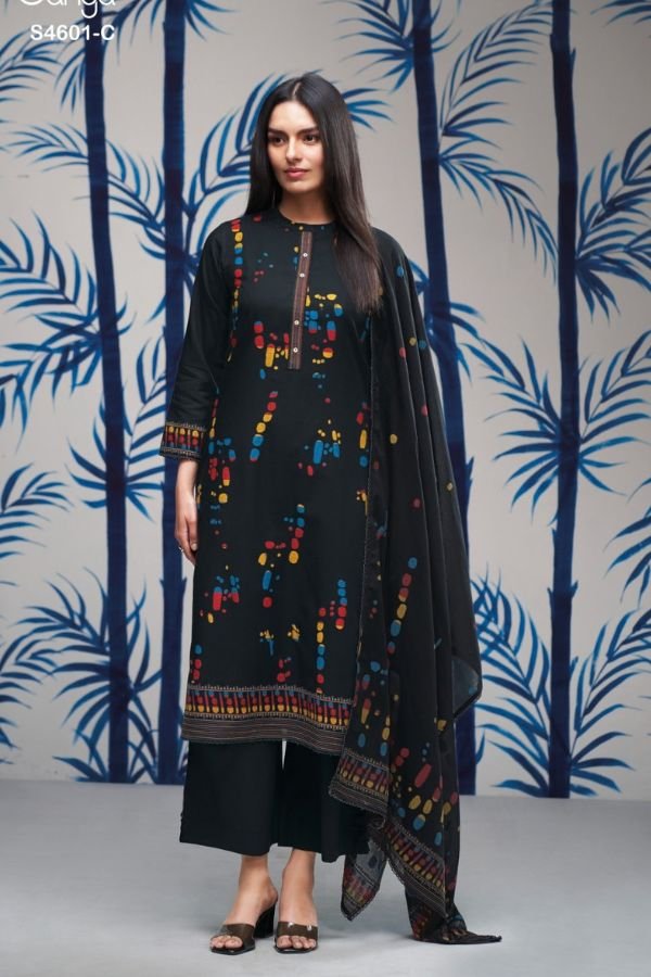Ganga Fashion Fariqa S4601 Cotton Ladies Suit S4601-C