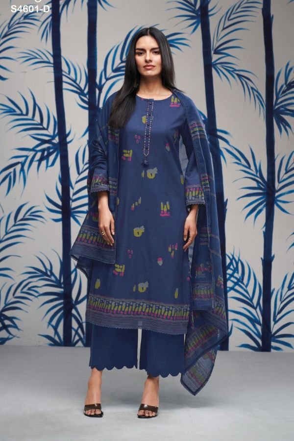 Ganga Fashion Fariqa S4601 Cotton Ladies Suit S4601-D