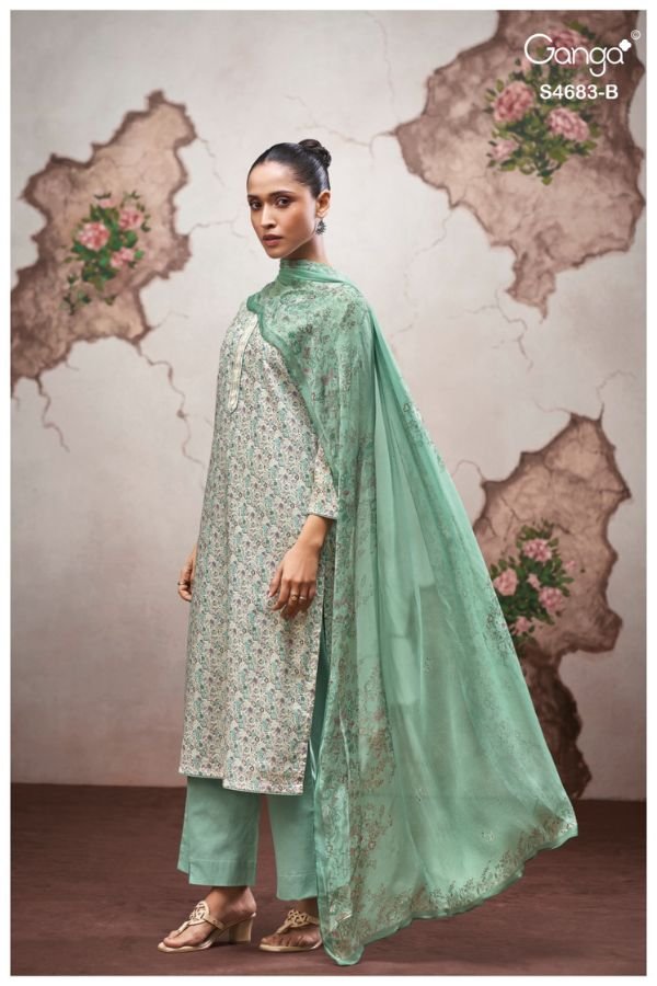 Ganga Fashion Ferial S4683 Cotton Ladies Suit S4683-B