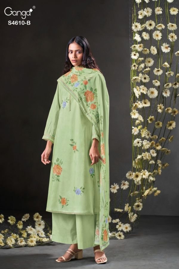 Ganga Fashion Florie S4610 Cotton Ladies Suit S4610-B