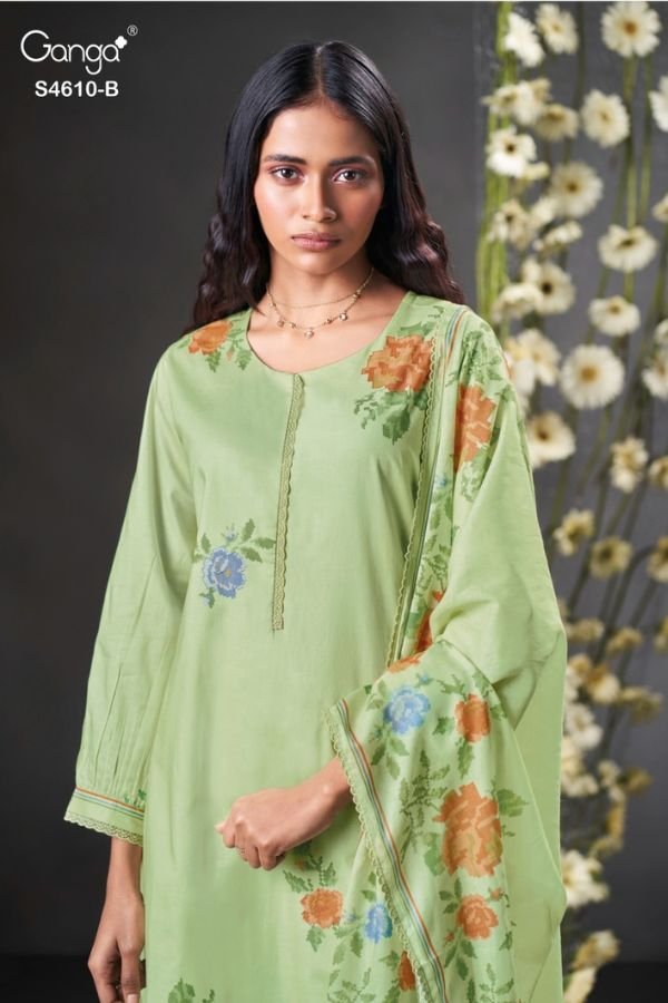 Ganga Fashion Florie S4610 Cotton Ladies Suit S4610-B