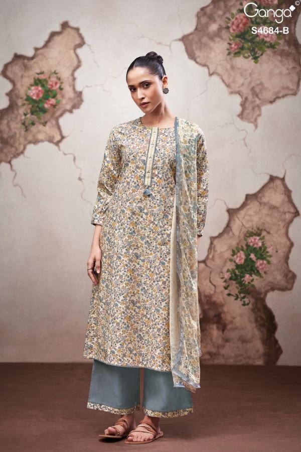 Ganga Fashion Grevia S4684 Cotton Ladies Suit S4684-B