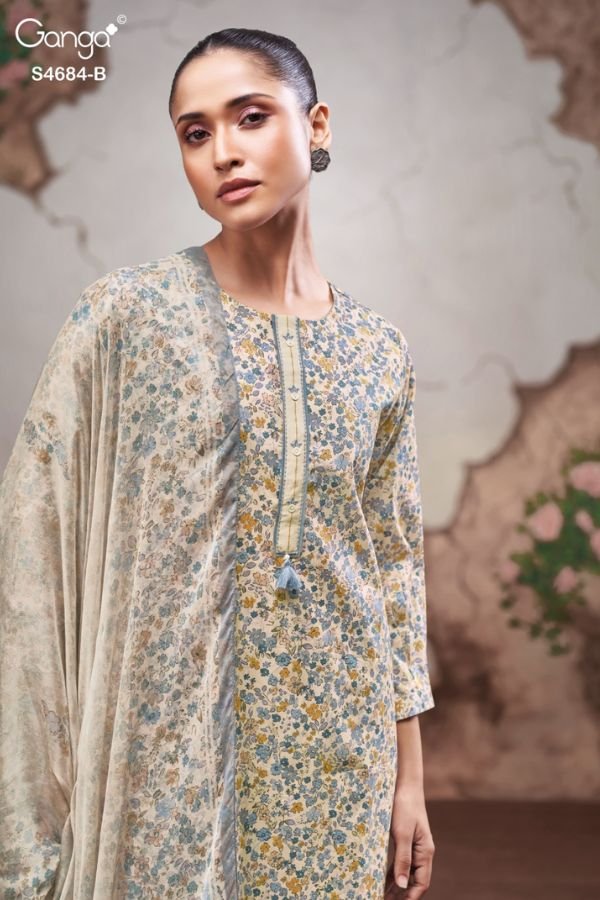 Ganga Fashion Grevia S4684 Cotton Ladies Suit S4684-B
