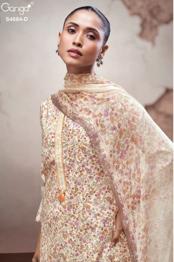 Ganga Fashion Grevia S4684 Cotton Ladies Suit S4684-D