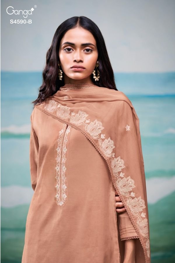 Ganga Fashion Heyzra S4590 Mul Ladies Suit S4590-B